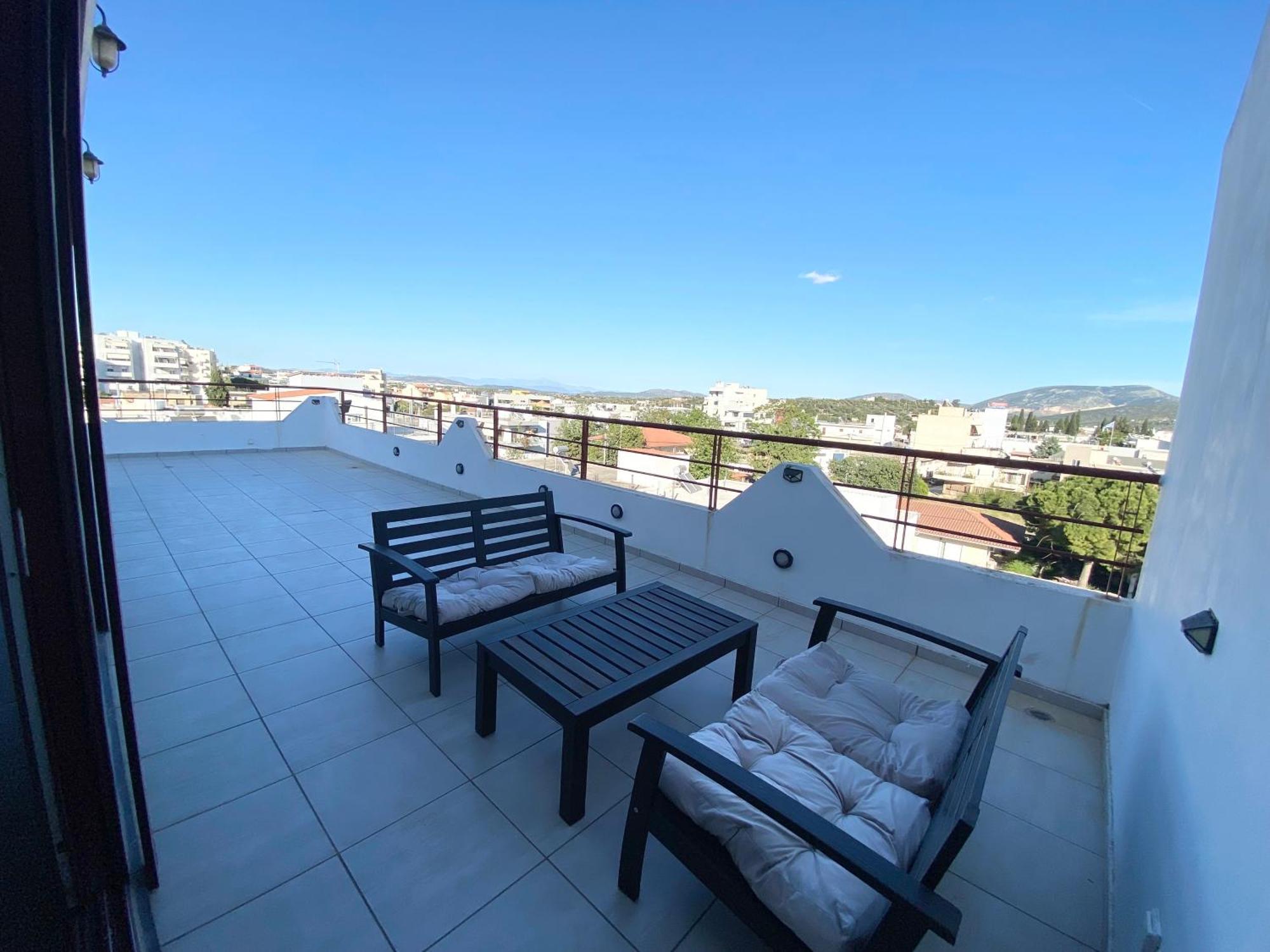 Luxury View Apartment 10Min From Athens Airport Koropion Exteriör bild