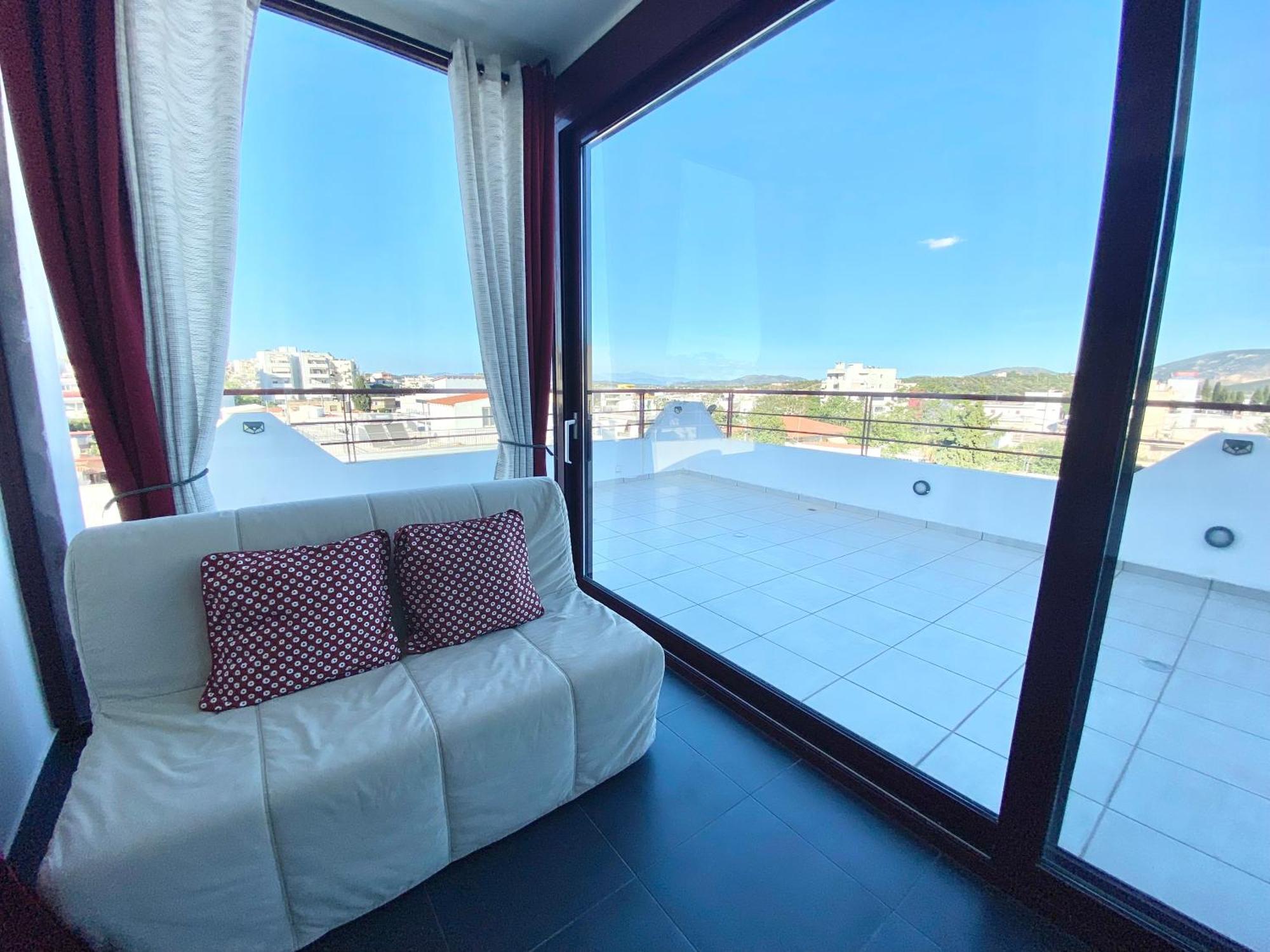 Luxury View Apartment 10Min From Athens Airport Koropion Exteriör bild